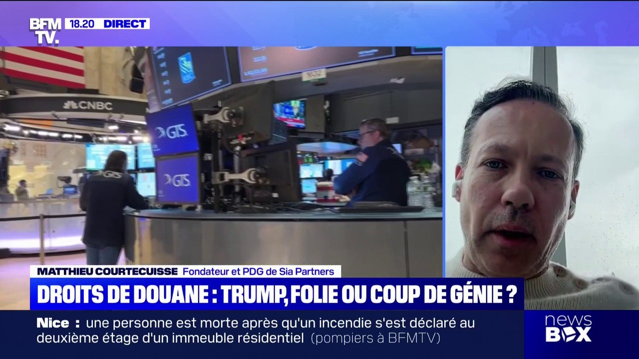 Droits de douane: "Donald Trump veut obtenir des résultats rapidement", indique Matthieu Courtecuisse, fondateur et PDG de Sia Partners