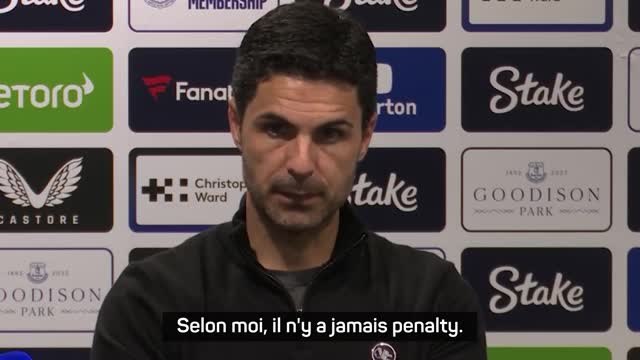 Arsenal - Arteta remonté après le nul contre Everton : Il n'y a jamais penalty