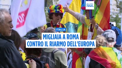 Roma: in migliaia in piazza con il M5s contro il piano di riarmo dell'Ue