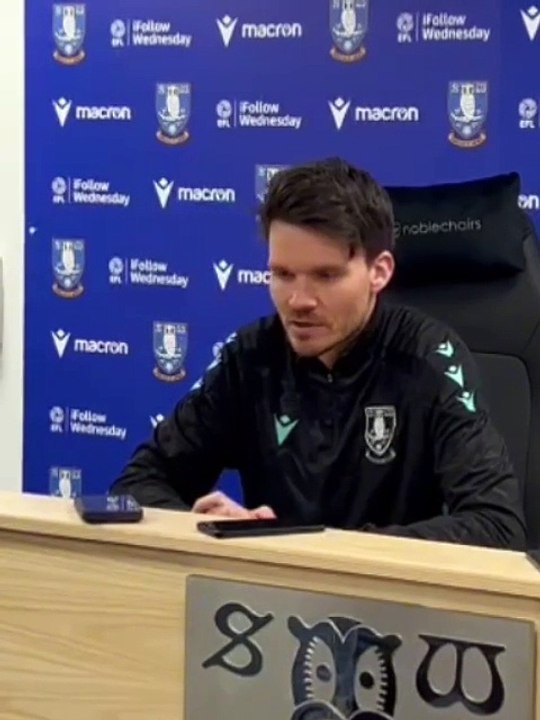 Danny Röhl discussing Sheffield Wednesday's Hull City defeat at the end of a bad week