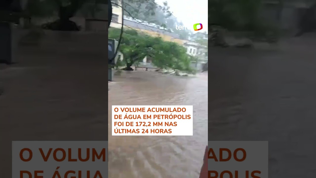 Petrópolis registra alagamentos em centro histórico, e sirenes de alerta são acionadas #shorts