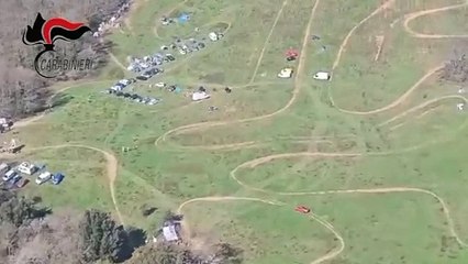 Massa Marittima, in centinaia per il rave: la zona vista dall'alto