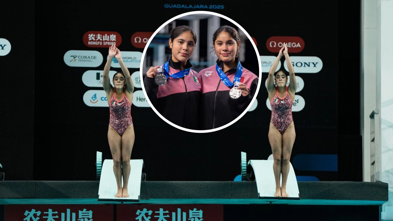 México en Mundial de Clavados tiene su primer medalla; las gemelas Mia y Lia, de 14 años, se suben al podio