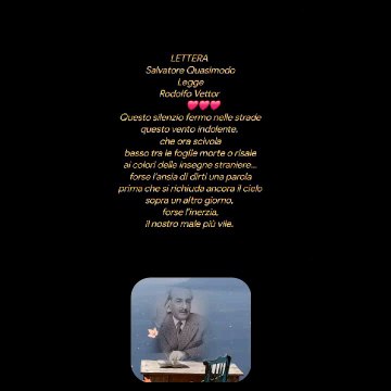 LETTERA Salvatore Quasimodo Legge Rodolfo Vettor ❤️❤️❤️