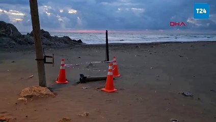 Hatay'da karaya roket vurdu