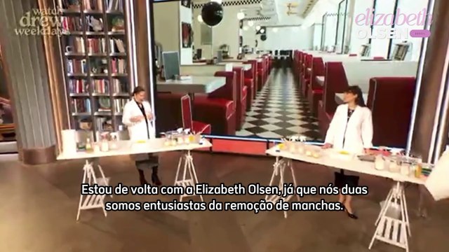 LEGENDADO PT/BR | Elizabeth Olsen e Drew Barrymore brincam de tirar manchas no Drew Barrymore Show.