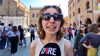 Bologna - TURCHIA. A BOLOGNA STUDENTI TURCHI IN PIAZZA PER SINDACO ISTANBU (05.04.25)