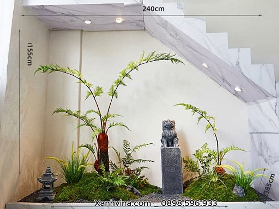 Mẫu tiểu cảnh gầm cầu thang đẹp "hết nước chấm"