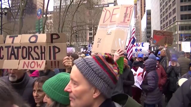 '손 떼라' 트럼프 반대 시위 확산...영·프·독에서도 시위 / YTN