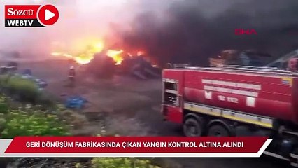 Erzin'de geri dönüşüm fabrikasında çıkan yangın kontrol altına alındı
