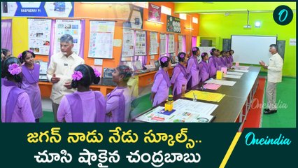 CM Chandrababu  - జగన్ కట్టించిన స్కూల్స్ లో చంద్రబాబు ఆకస్మిక పర్యటన | Oneindia Telugu
