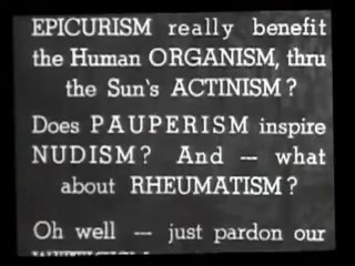 En 1938, "Exposing the Nudist Racket" est le premier reportage diffusé dans les cinémas américains sur un camp naturiste aux USA