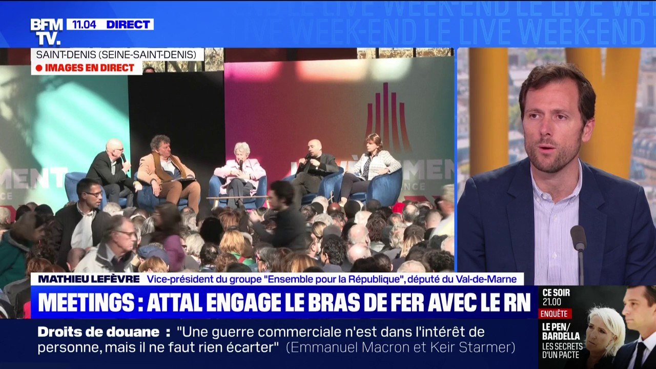 Meetings à Paris: “Il y a dans le monde la remise en cause d’un ordre démocratique qu’ont bâti nos parents”, déplore Mathieu Lefèvre (Ensemble)