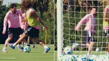 El amago de Messi para irse de dos rivales: movimiento de tobillo, cuatro toques y gol