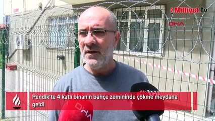 İstanbul'da korku dolu anlar! 4 katlı binanın zemini çöktü