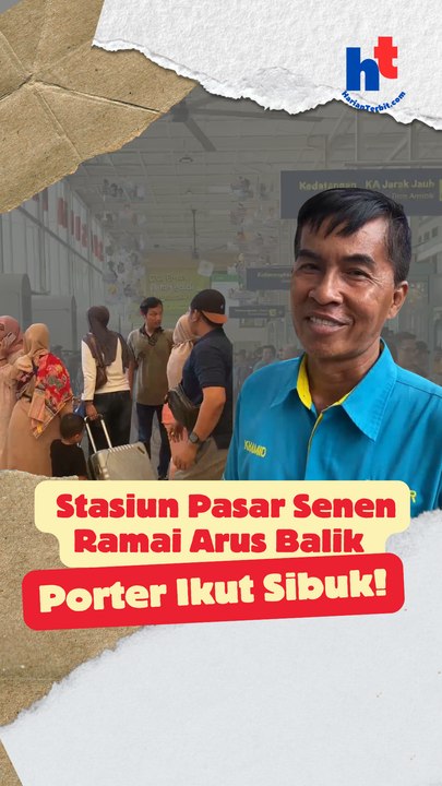 Stasiun Pasar Senen Ramai Arus Balik, Porter Ikut Sibuk!