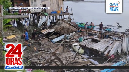 8 bahay na nakatayo sa dagat, winasak ng ipo-ipo | 24 Oras Weekend