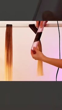 How to do curl with straightener at home . Credit goes to m775828diy on TikTok