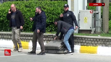 Aydın'da minibüsten düşen valiz, ekipleri harekete geçirdi