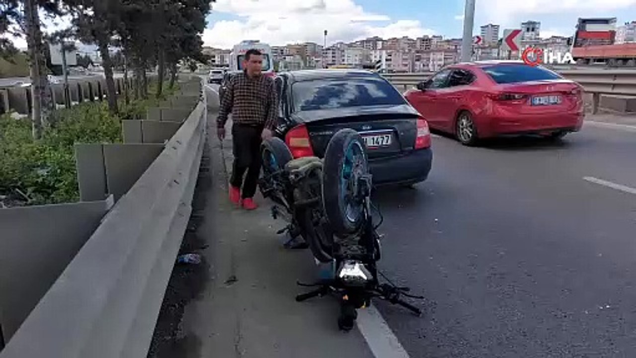Samsun’da motosiklet otomobile çarptı: 1 yaralı