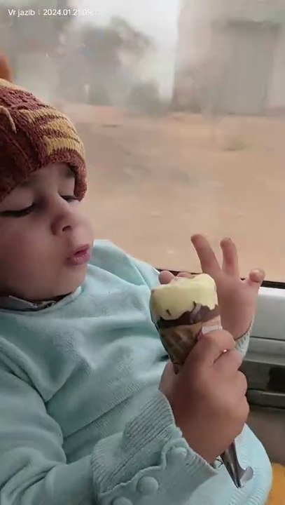 Kid enjoying ice cream