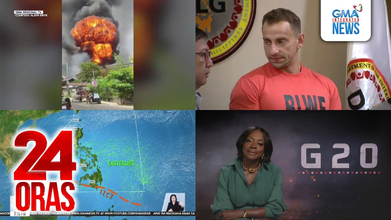 24 Oras: (Part 2) DILG: Russian vlogger, 'di agad ipapa-deport para harapin muna ang mga reklamo sa bansa; imbakan ng gasolina, nasunog, 3 sugatan; BRP Cabra ng PCG, hinarangan ng barko ng China Coast Guard, atbp,