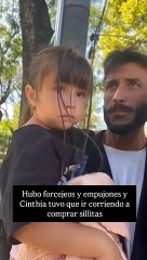 Cinthia Fernández y la ex de su pareja se cruzaron delante de las hijas