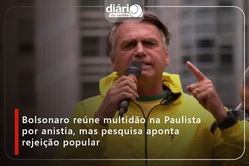 Bolsonaro reúne multidão na Paulista por anistia, mas pesquisa aponta rejeição popular