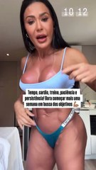 Gracyanne Barbosa mostra "pepeca inchada" aos seguidores após BBB 25 e justifica: "falta de uso"
