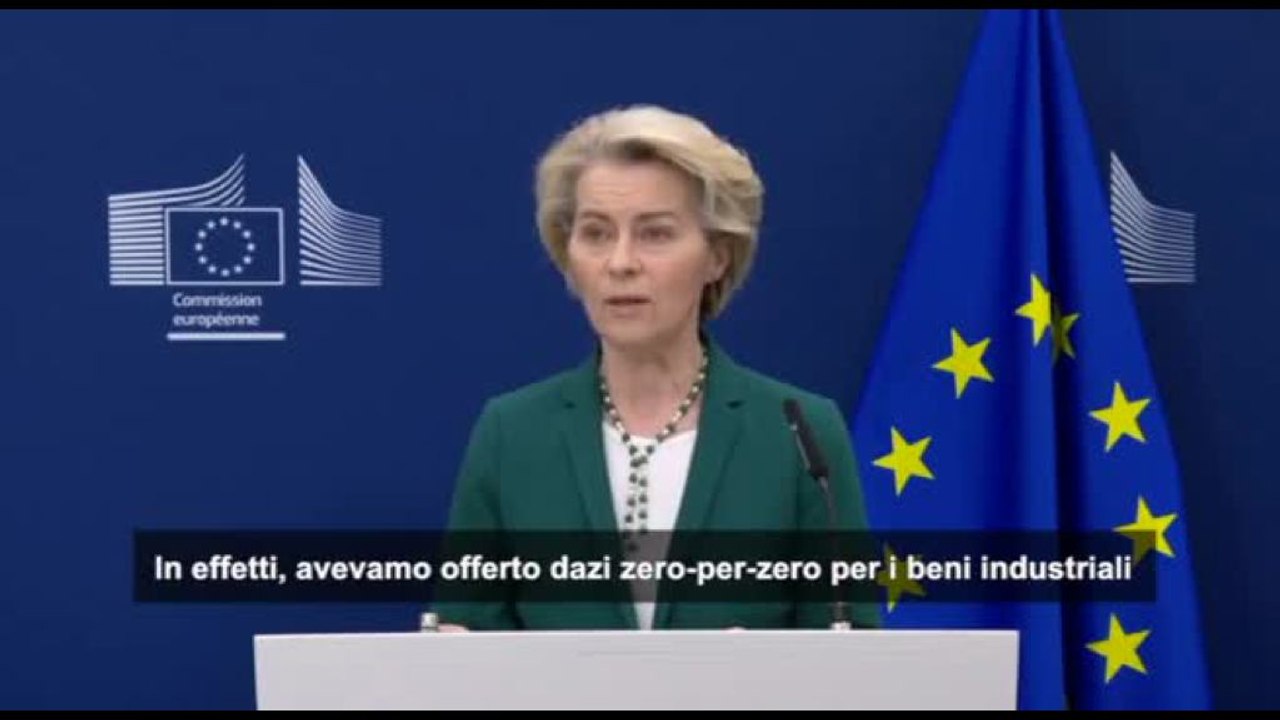 Von der Leyen: Ue pronta a negoziare, avevamo offerto dazi a zero