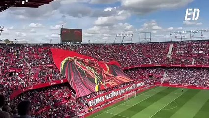 El tifo de Biris para el Sevilla-Atlético de Madrid
