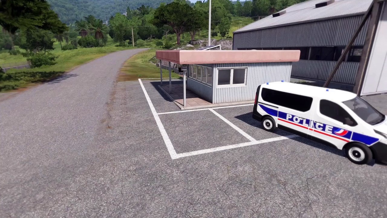 Renault trafic der französischen polizei fahren in arma3