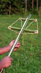 Bamboo making gun