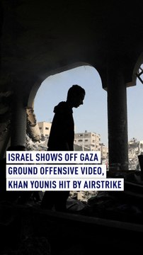 Israel shows off Gaza ground offensive video, Khan Younis hit by airstrike
