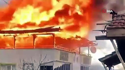 Amasya’da çıkan yangında alevler güçlükle söndürüldü