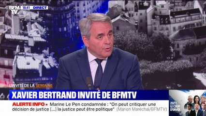 Xavier Bertrand (Les Républicains): "Si vous voulez être candidat à la présidentielle, il faut faire preuve d'honnêteté"
