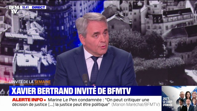 Xavier Bertrand (Les Républicains): Si vous voulez être candidat à la présidentielle, il faut faire preuve d'honnêteté