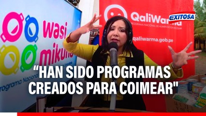 Cecilia García: "Qali Warma y Wasi Mikuna han sido programas creados para coimear"