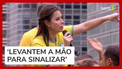 Deputada continua a discursar após afirmar ter visto ‘gente passando mal’ em ato por anistia