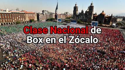 Sheinbaum abre Clase Nacional de Box en el Zócalo capitalino