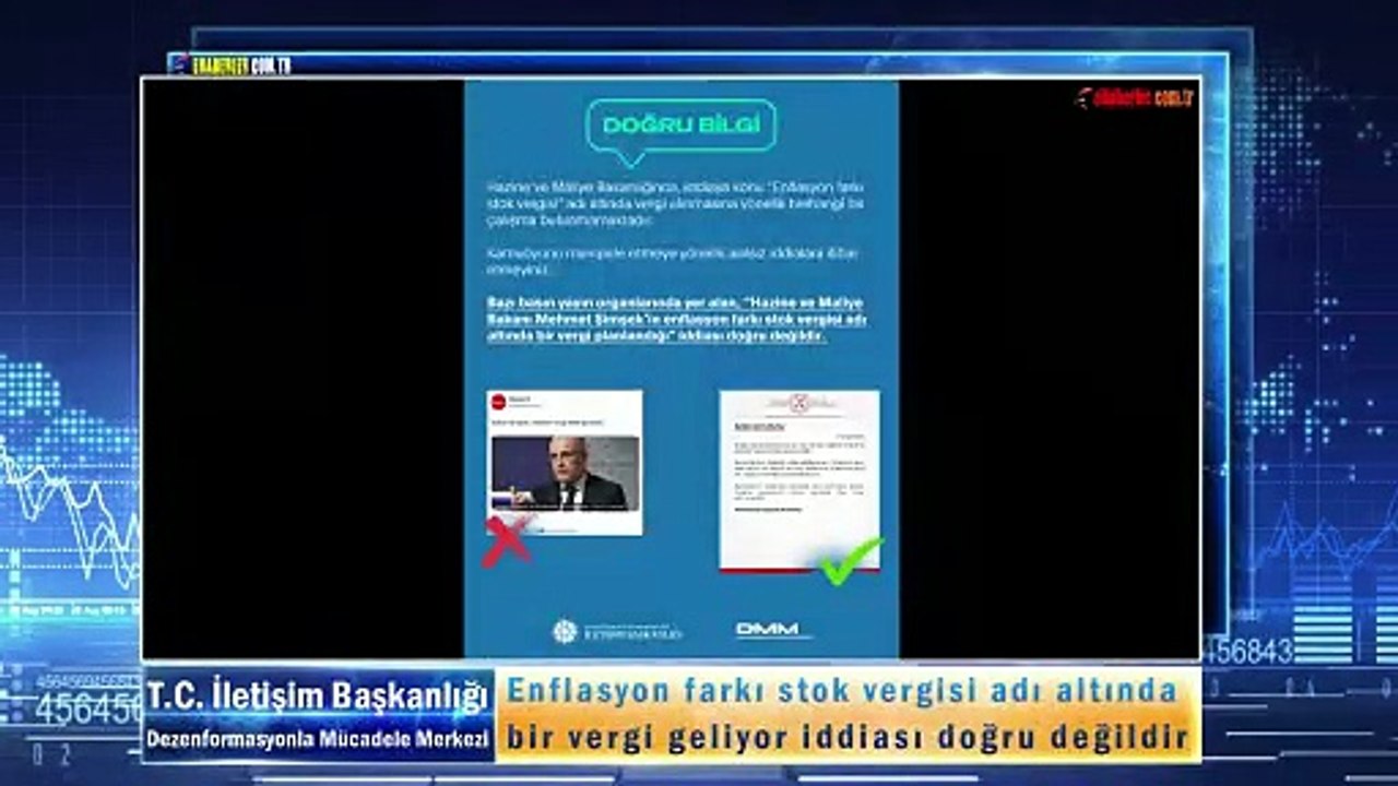 DMM: Enflasyon farkı stok vergisi adı altında bir vergi geliyor iddiası doğru değildir