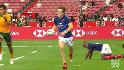 Le résumé de France - Australie - Rugby À 7 - HSBC Sevens Series à Singapour (H)