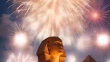 Fireworks at Great Sphinx , Egypt  AI generated