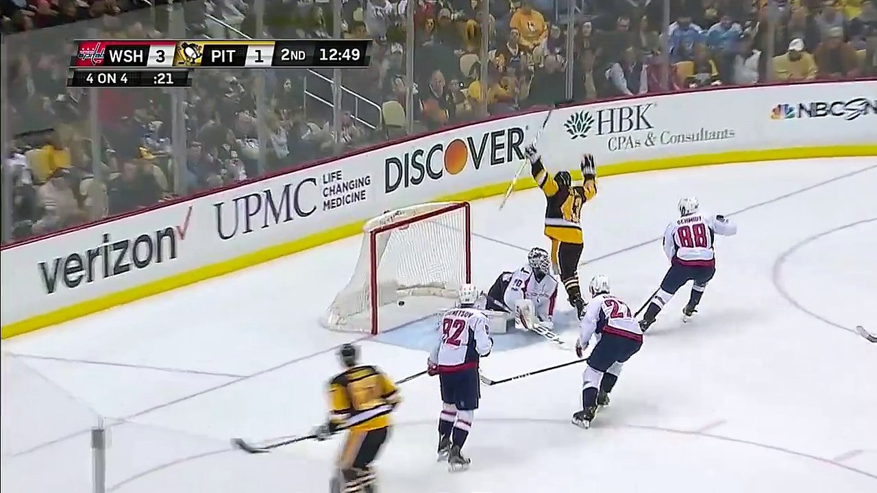 Penguins 16-17 Season - Crosby with beautiful pass between a Capitals legs to set up Sheary