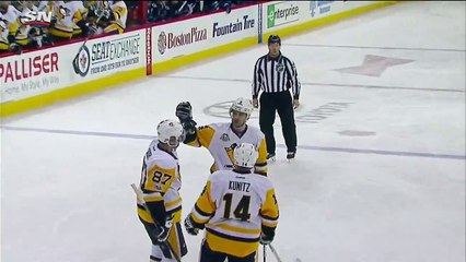 Penguins chase Hellebuyck with three goals in 57 seconds