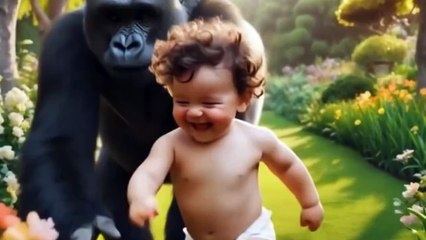 Bebê Com Gorila #humor#bebê#comédia#baby