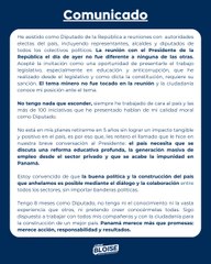 Encuentro con el Ejecutivo provoca tensiones internas en MOCA y Vamos