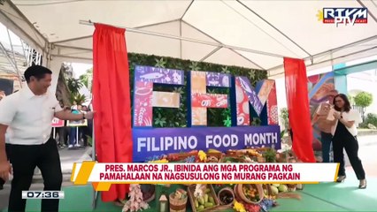 PBBM, ibinida ang mga programa ng pamahalaan na nagsusulong ng murang pagkain