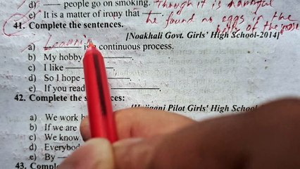Completing sentence ssc