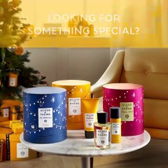 أفكار لهدايا الأعياد من أكوا دي بارما تزدان برسوم احتفالية مُضيئة